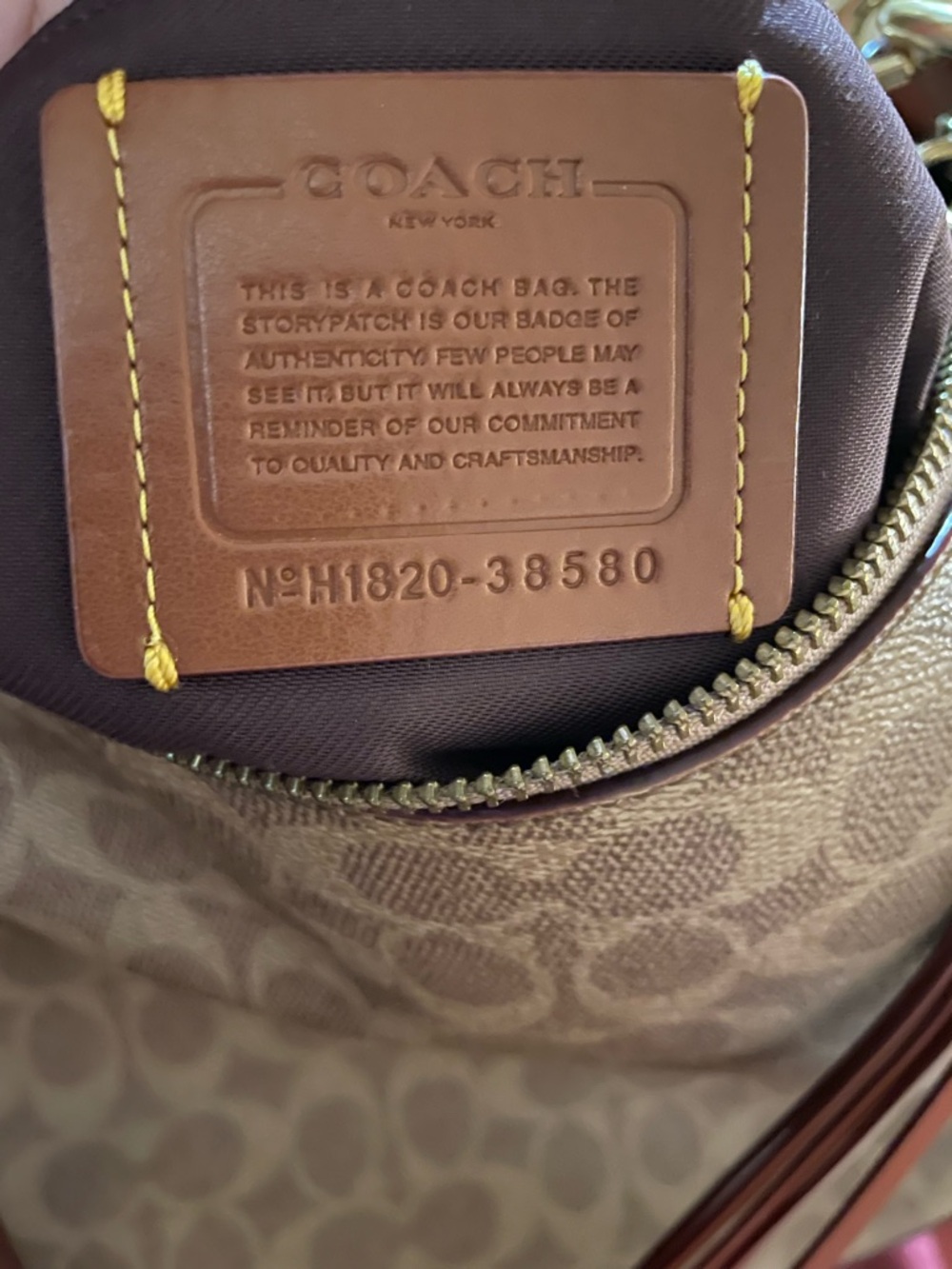 Coach Sutton Signature Tan and Brown Shoulder hobo Bag used Pristine Condition - Picture 5 of 16